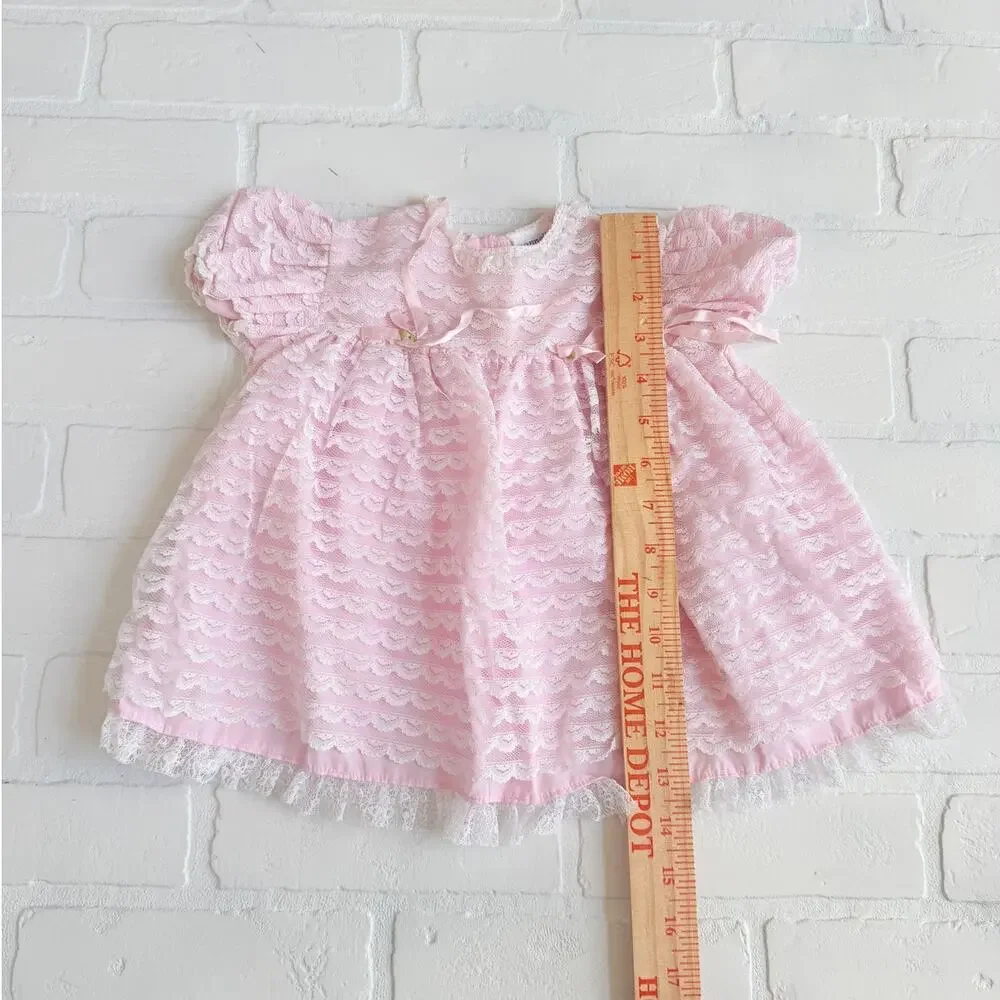 Adorable Vintage Baby Girl Clothes or Doll Pastel Dress Romper Set of 5